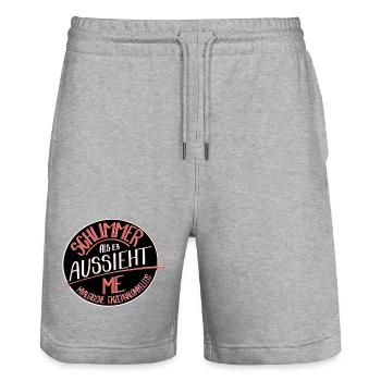 Schlimmer als es aussieht, ME  - Stanley/Stella Unisex Bio Joggingshorts Trainer  - Grau meliert - Vorne - Nik (191cm) & Marisol (170cm)