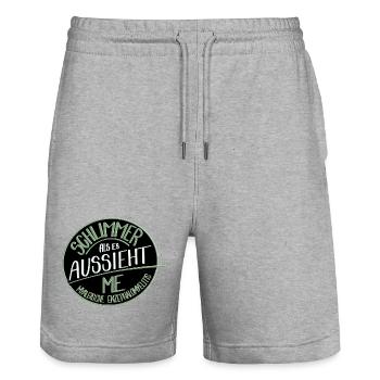 Schlimmer als es aussieht, M.E.  - Stanley/Stella Unisex Bio Joggingshorts Trainer  - Grau meliert - Vorne - Nik (191cm) & Marisol (170cm)