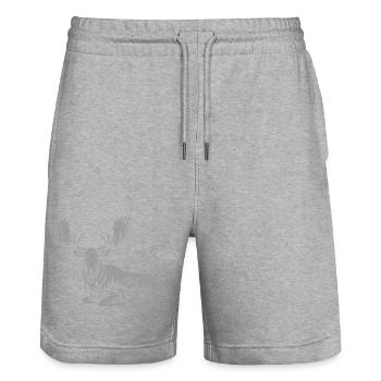 Élan - Short de jogging bio TRAINER Stanley/Stella unisexe - gris chiné - Devant - Nik (191cm) & Marisol (170cm)