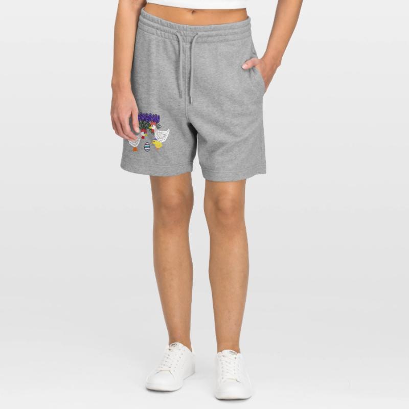 Spring Chickens with Easter Egg Chicken Chicks Stanley/Stella Trainer Unisex Organic Jogging Shorts