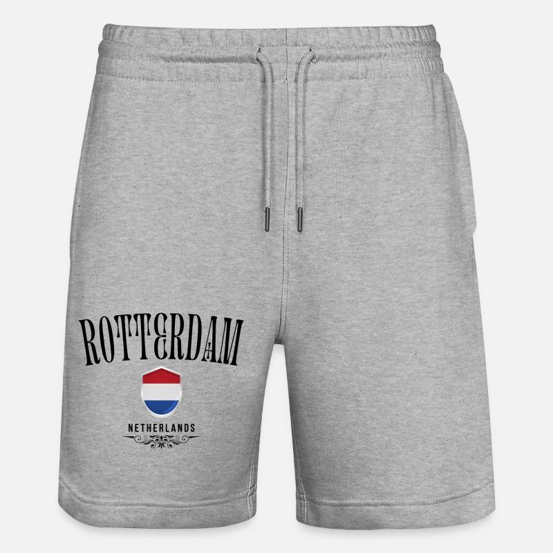 Souvenir Rotterdam, design élégant Rotterdam - Short de jogging bio TRAINER Stanley/Stella unisexe - gris chiné