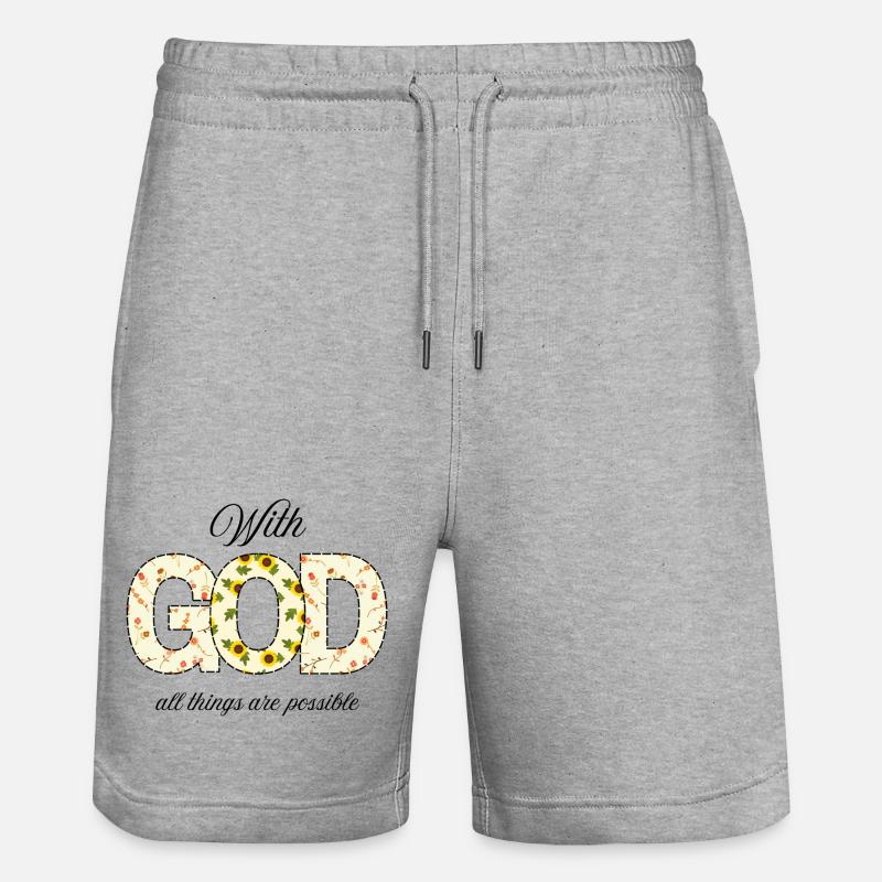 DIEU - Short de jogging bio TRAINER Stanley/Stella unisexe - gris chiné