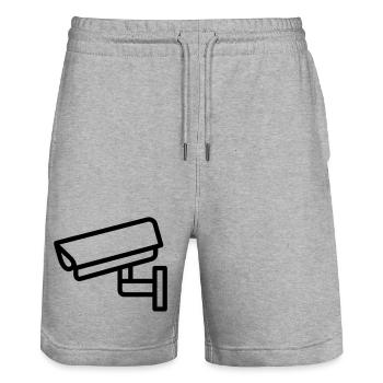 Kamera - Stanley/Stella Unisex Bio Joggingshorts Trainer  - Grau meliert - Vorne - Nik (191cm) & Marisol (170cm)