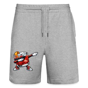 Dabbing Negroni - Stanley/Stella Unisex Bio Joggingshorts Trainer  - Grau meliert - Vorne - Nik (191cm) & Marisol (170cm)