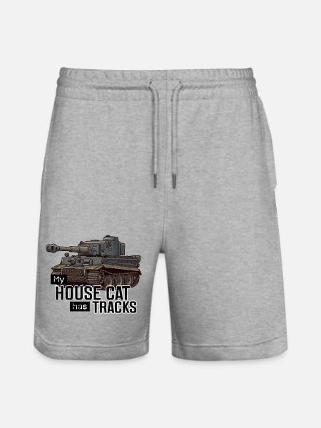 Panzer Tiger I – My House Cat ha cingoli RCCX - Pantaloncini da jogger ecologici unisex Trainer di Stanley/Stella - grigio melange