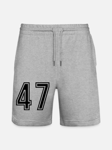 47 Symbole numérique - Short de jogging bio TRAINER Stanley/Stella unisexe - gris chiné