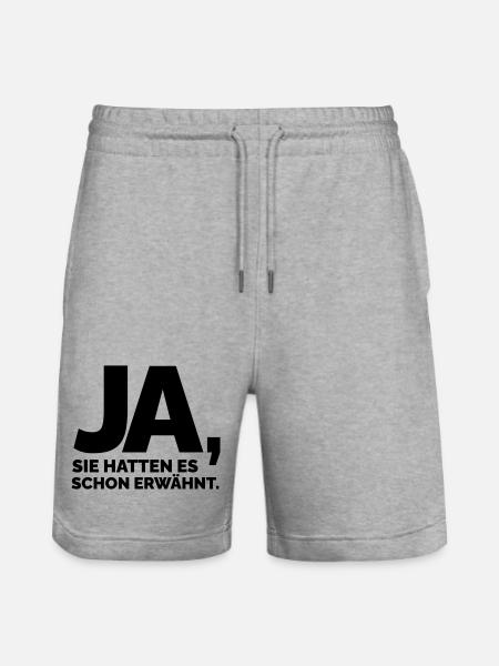 schon erwähnt - Stanley/Stella Unisex Bio Joggingshorts Trainer - Grau meliert