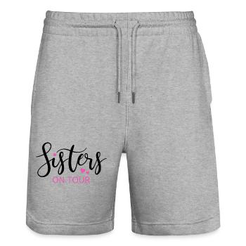 Sœurs Sœurs Frères et sœurs Sœurs en tournée - Short de jogging bio TRAINER Stanley/Stella unisexe - gris chiné - Devant - Nik (191cm) & Marisol (170cm)