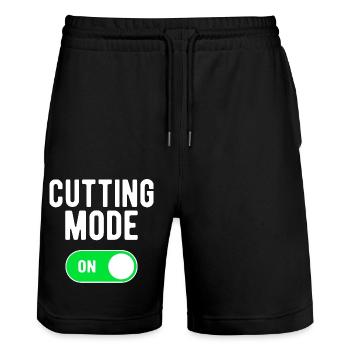 Mode de coupe ON Gym Musculation Poids Entraînement - Short de jogging bio TRAINER Stanley/Stella unisexe - noir - Devant - Nik (191cm) & Marisol (170cm)