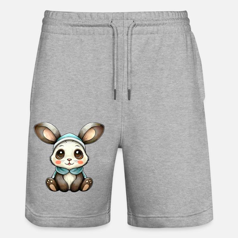 Petit Lapin - Short de jogging bio TRAINER Stanley/Stella unisexe - gris chiné