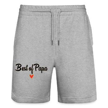 DAD. FATHER'S DAY. HAPPY FATHER'S DAY. HAPPY BIRTHDAY. - Stanley/Stella Trainer Unisex Organic Jogging Shorts - heather grey - Front - Nik (191cm) & Marisol (170cm)
