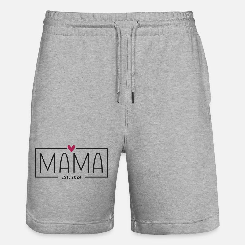 Maman Est. 2024 - Short de jogging bio TRAINER Stanley/Stella unisexe - gris chiné