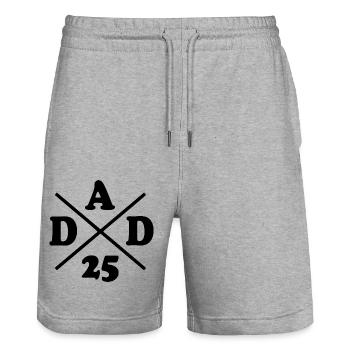 Dad 25 - Short de jogging bio TRAINER Stanley/Stella unisexe - gris chiné - Devant - Nik (191cm) & Marisol (170cm)