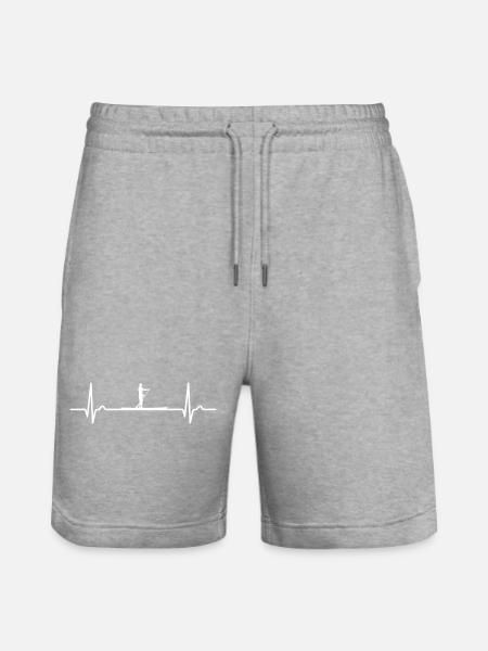 EKG-kurve - Hjertekurve - SUP - Stand up Paddling - Stanley/Stella Trainer økologiske unisex joggingshorts - grå meleret