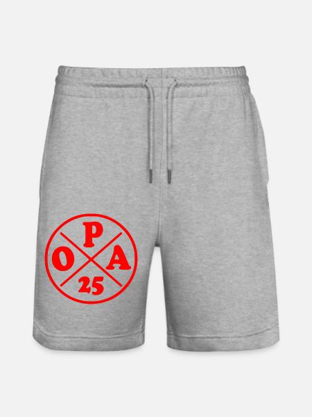 Opa 2025 - Stanley/Stella Unisex Bio Joggingshorts Trainer - Grau meliert