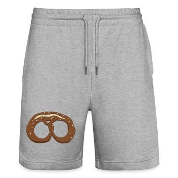 Bretzel - Short de jogging bio TRAINER Stanley/Stella unisexe - gris chiné - Devant - Nik (191cm) & Marisol (170cm)
