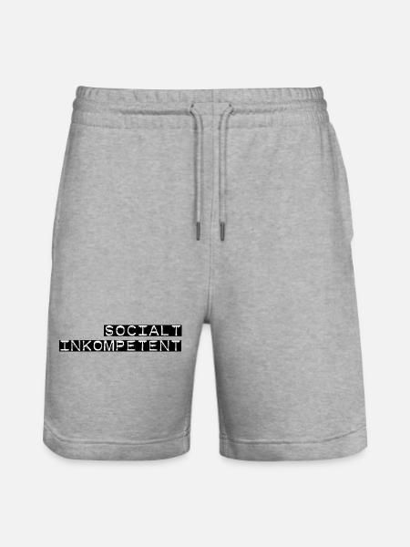 Socialt inkompetent - Ekologiska joggingshorts Trainer unisex från Stanley/Stella - gråmelerad