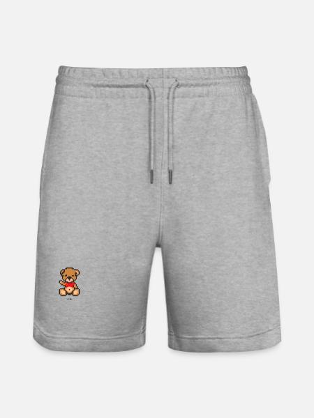 Pixel Bear China - Stanley/Stella Trainer Unisex Organic Jogging Shorts - heather grey