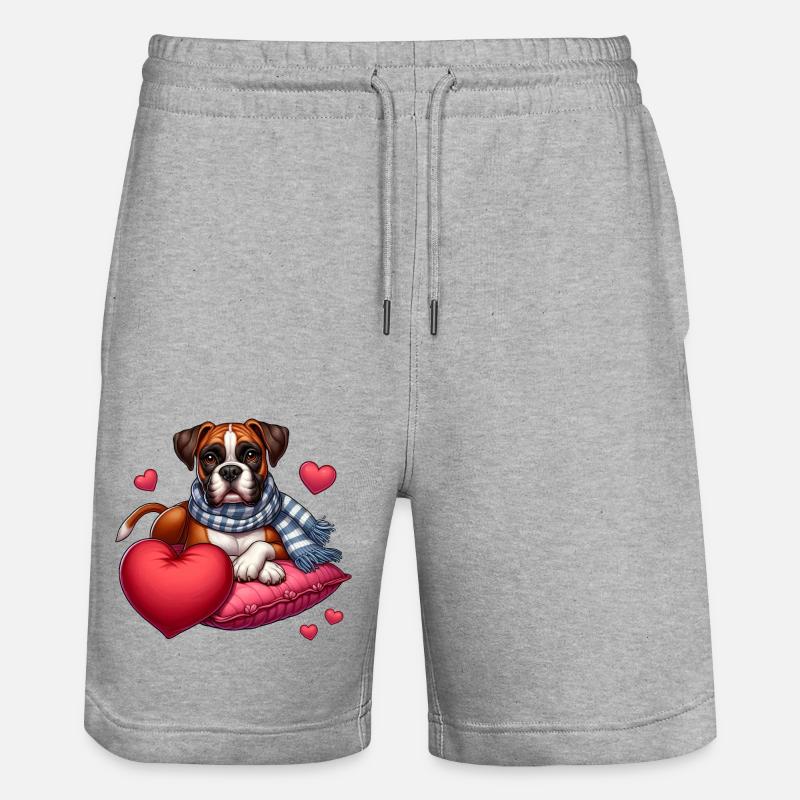 Chien Boxerd - Short de jogging bio TRAINER Stanley/Stella unisexe - gris chiné