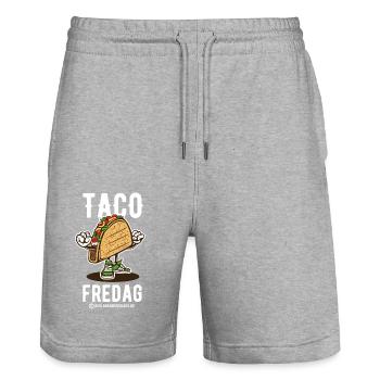 Taco Freitag - Stanley/Stella Unisex Bio Joggingshorts Trainer  - Grau meliert - Vorne - Nik (191cm) & Marisol (170cm)