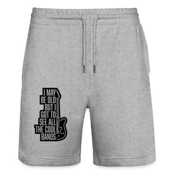 I may be old - Stanley/Stella Unisex Bio Joggingshorts Trainer  - Grau meliert - Vorne - Nik (191cm) & Marisol (170cm)