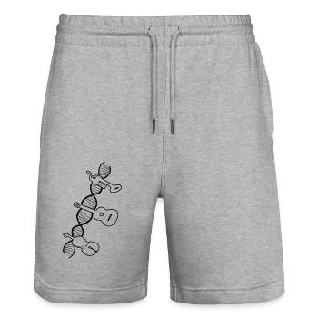 Music Music Music Teacher Saying Musicians Make Music - Stanley/Stella Trainer Unisex Organic Jogging Shorts - heather grey - Front - Nik (191cm) & Marisol (170cm)