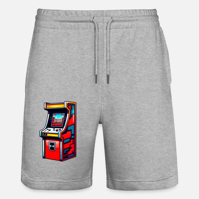 Machine de jeu d’arcade - Short de jogging bio TRAINER Stanley/Stella unisexe - gris chiné