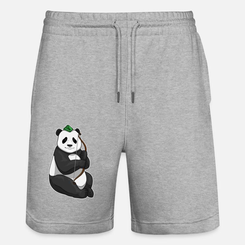 Arc Panda Archer - Short de jogging bio TRAINER Stanley/Stella unisexe - gris chiné