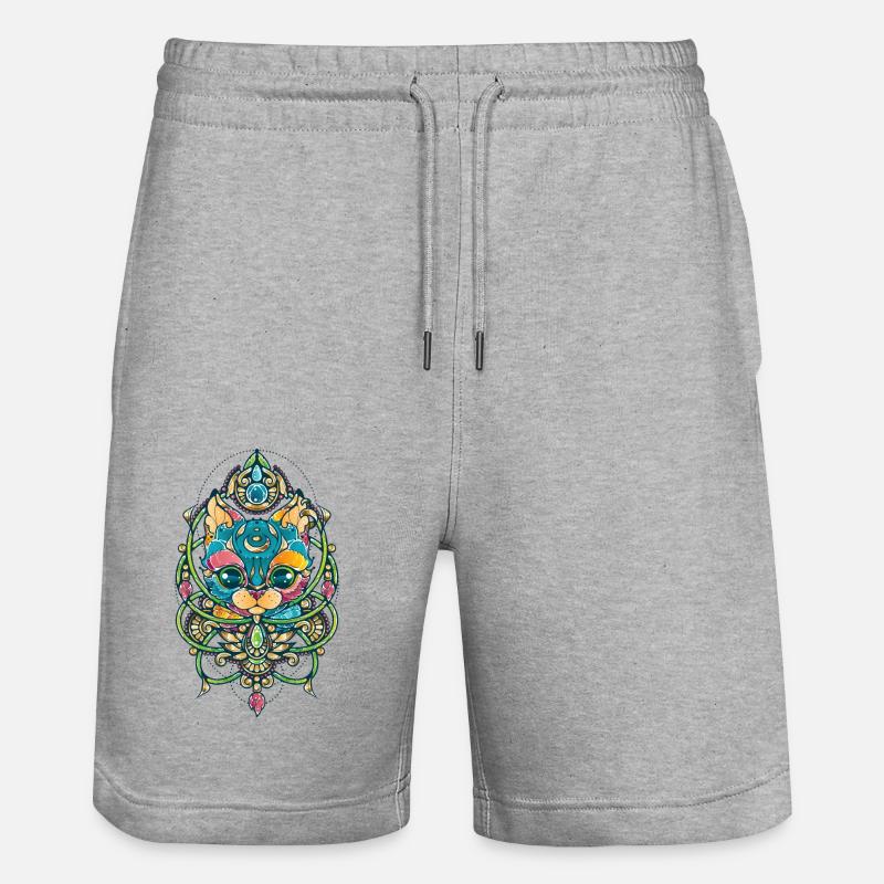 Chat mystique - Short de jogging bio TRAINER Stanley/Stella unisexe - gris chiné