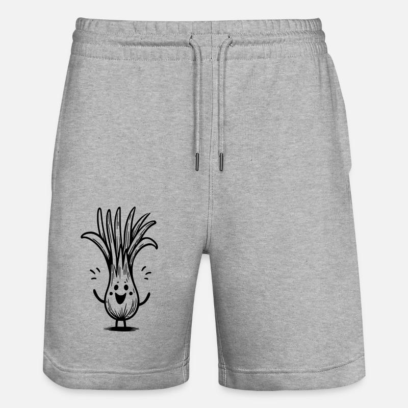 Drôles de poireaux - Short de jogging bio TRAINER Stanley/Stella unisexe - gris chiné