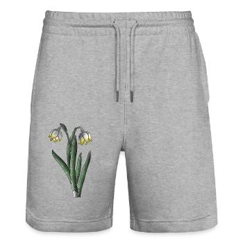 Märzenbecher - Stanley/Stella Unisex Bio Joggingshorts Trainer  - Grau meliert - Vorne - Nik (191cm) & Marisol (170cm)
