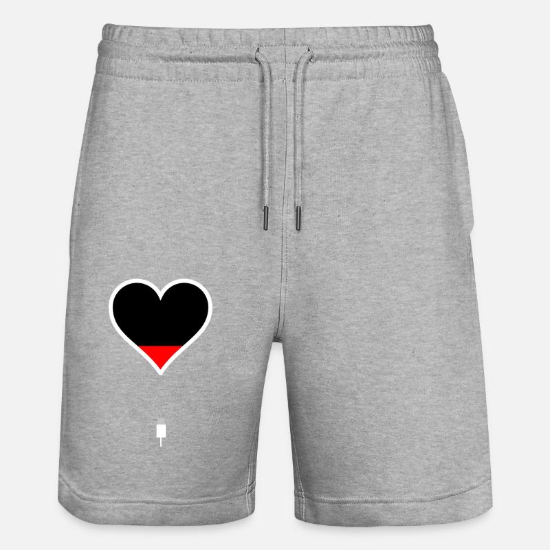 coeur déchargé - Short de jogging bio TRAINER Stanley/Stella unisexe - gris chiné