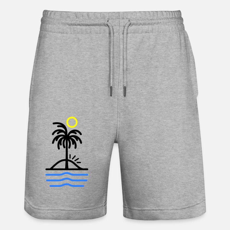 Île des Palmiers - Short de jogging bio TRAINER Stanley/Stella unisexe - gris chiné