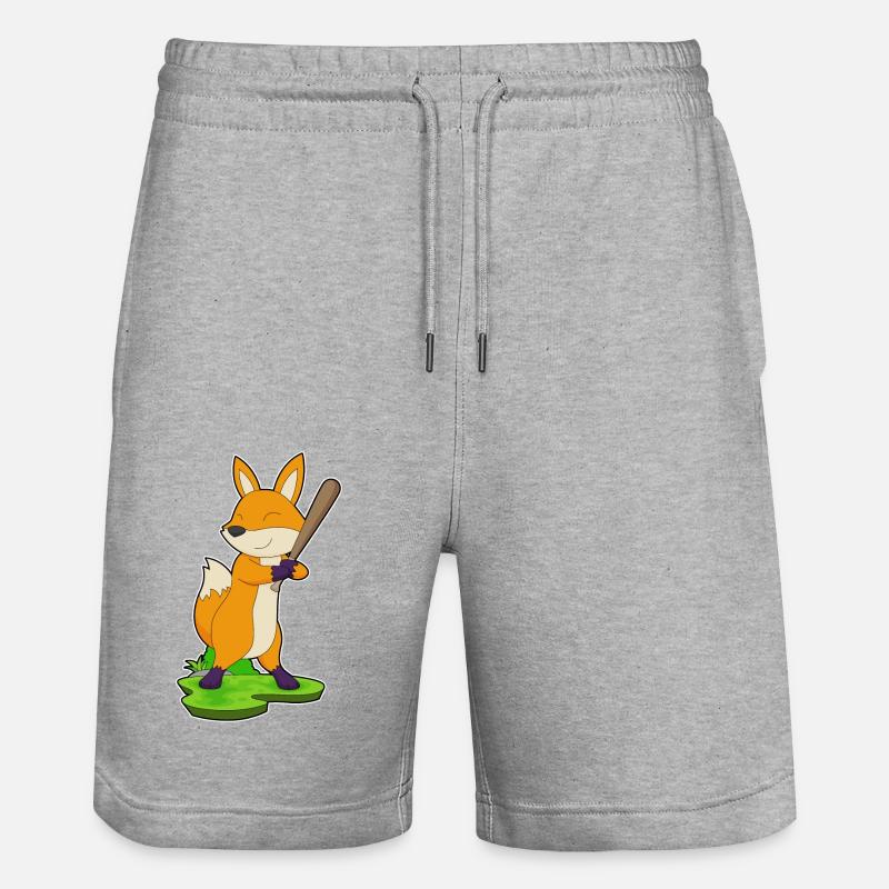 Batte de baseball Fox - Short de jogging bio TRAINER Stanley/Stella unisexe - gris chiné