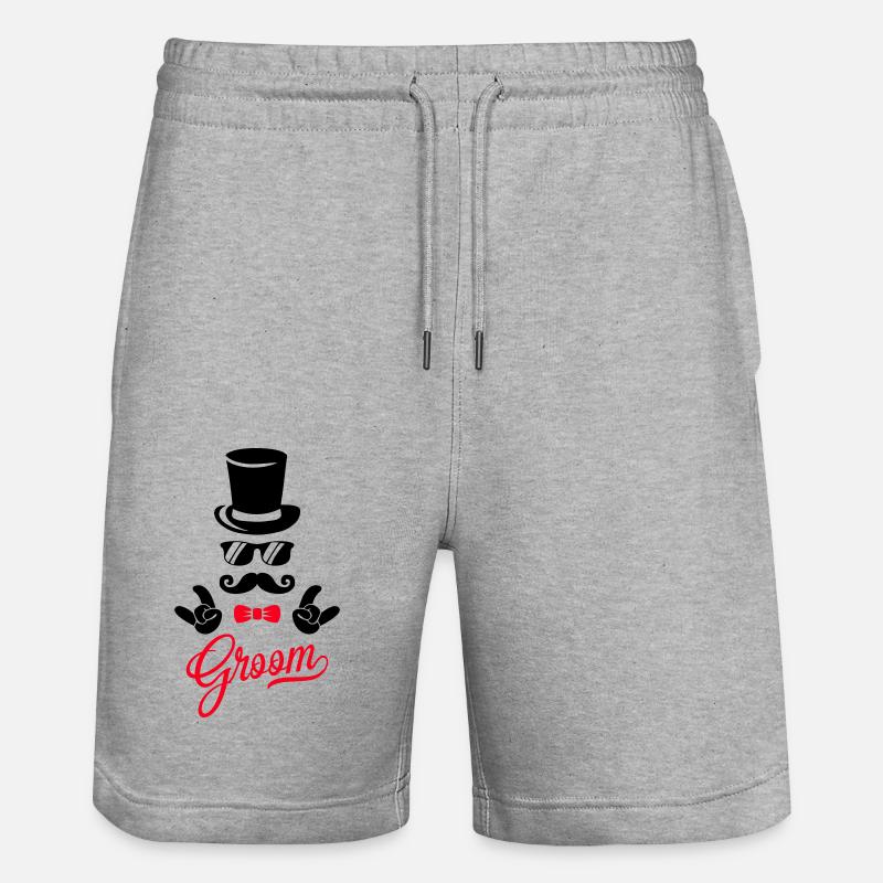 marié - Short de jogging bio TRAINER Stanley/Stella unisexe - gris chiné