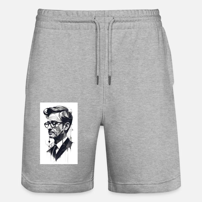 Abstrait Professionnel - Short de jogging bio TRAINER Stanley/Stella unisexe - gris chiné