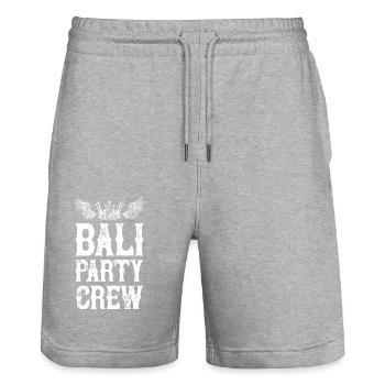 Bali Party Urlaub Crew - Stanley/Stella Unisex Bio Joggingshorts Trainer  - Grau meliert - Vorne - Nik (191cm) & Marisol (170cm)
