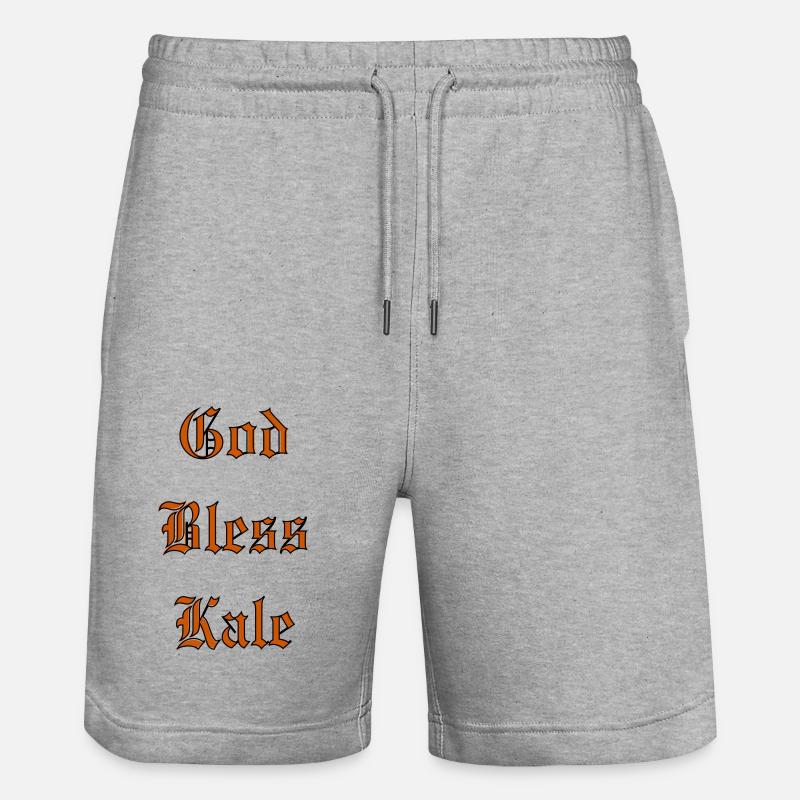 GodBlessKale - Short de jogging bio TRAINER Stanley/Stella unisexe - gris chiné