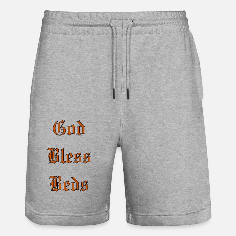 GodBlessBeds - Short de jogging bio TRAINER Stanley/Stella unisexe - gris chiné