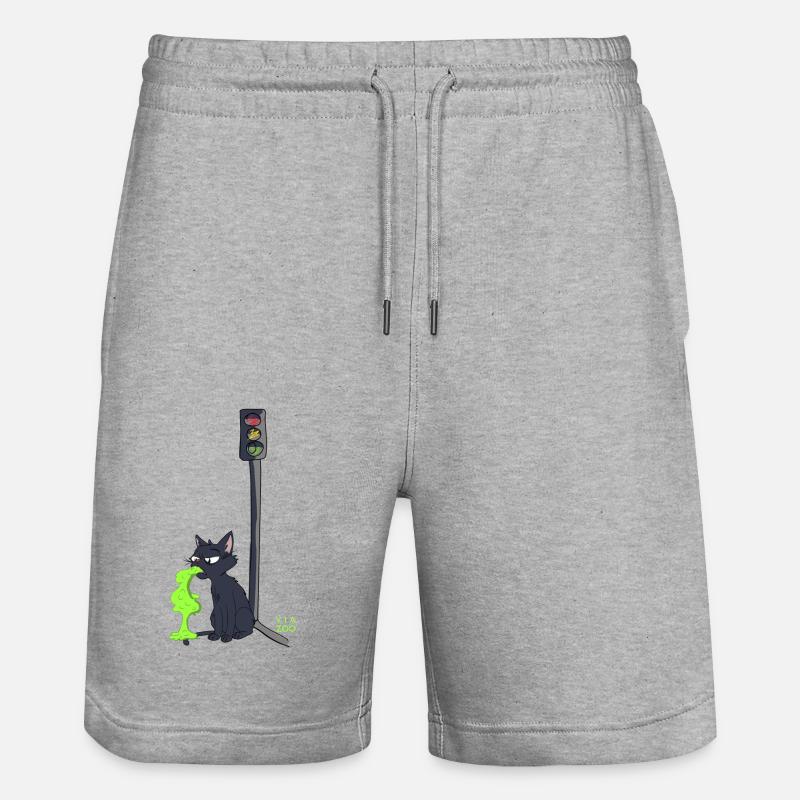 Sick Cat Viazoo - Stanley/Stella Unisex Bio Joggingshorts Trainer  - Grau meliert