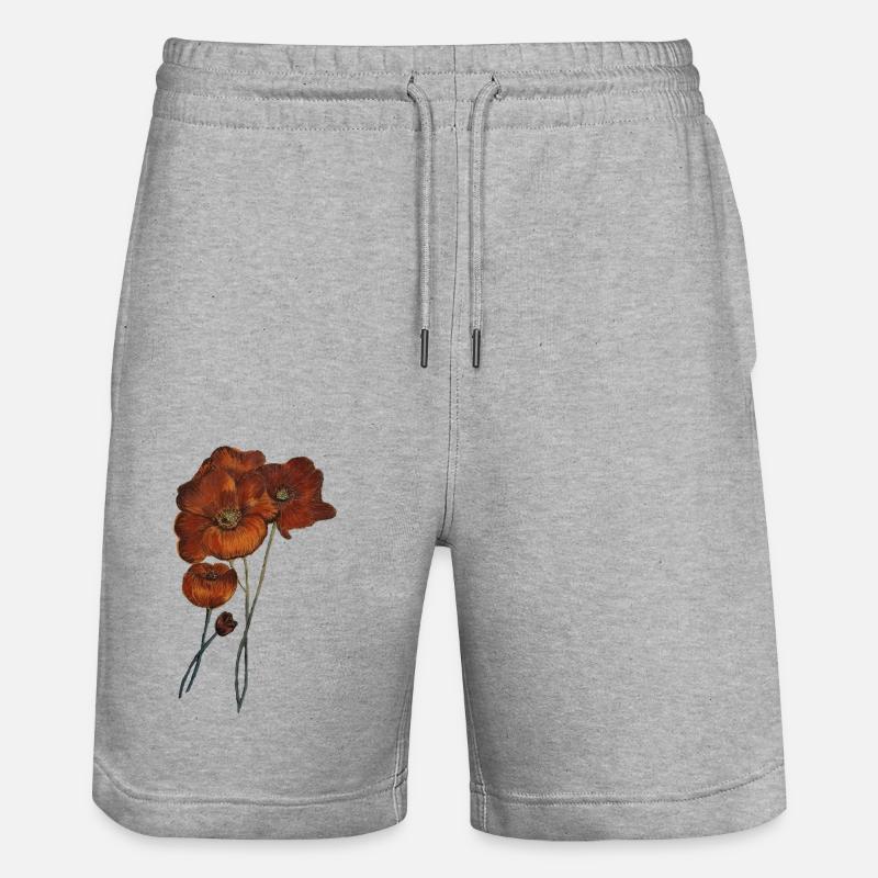 COQUELICOTS - Short de jogging bio TRAINER Stanley/Stella unisexe - gris chiné