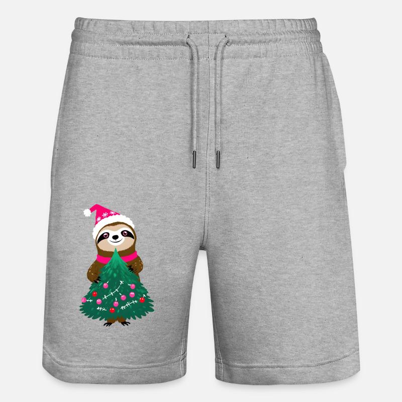 POD CUTE NOEL 5 - Short de jogging bio TRAINER Stanley/Stella unisexe - gris chiné