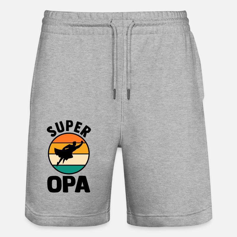 Papy Papy - Short de jogging bio TRAINER Stanley/Stella unisexe - gris chiné