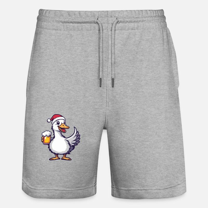 Goose Beer Noël - Short de jogging bio TRAINER Stanley/Stella unisexe - gris chiné
