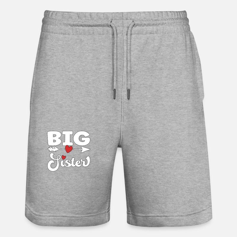 Grande Sœur - große Schwester - Short de jogging bio TRAINER Stanley/Stella unisexe - gris chiné