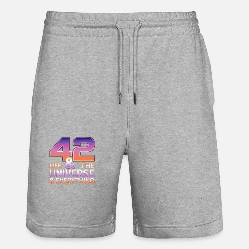 Life Universe Everything 42 réponses - Short de jogging bio TRAINER Stanley/Stella unisexe - gris chiné