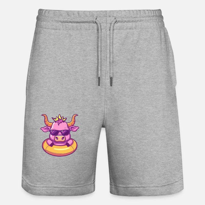 Bande dessinée d’été Taureau - Short de jogging bio TRAINER Stanley/Stella unisexe - gris chiné