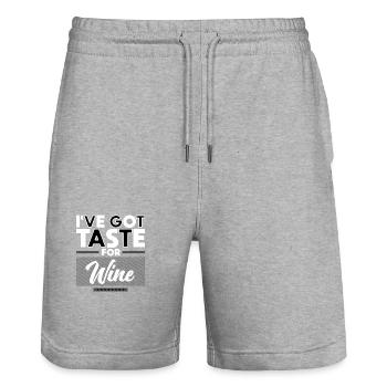 I've Got Taste For Wine Enthusiasts - Stanley/Stella Trainer Unisex Organic Jogging Shorts - heather grey - Front - Nik (191cm) & Marisol (170cm)