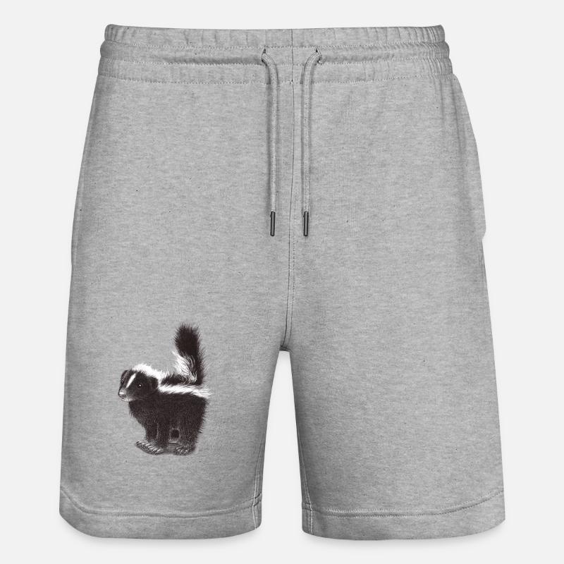 Mouffette cool mignonne - Short de jogging bio TRAINER Stanley/Stella unisexe - gris chiné