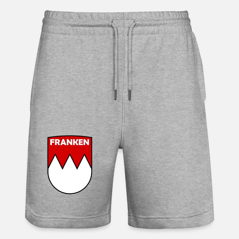 Die Franken - Stanley/Stella Unisex Bio Joggingshorts Trainer  - Grau meliert